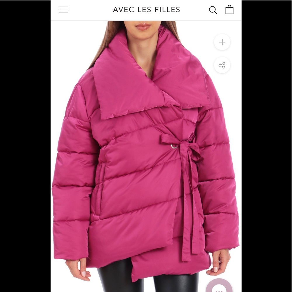 ‼️SALE‼️NWT Avec Les Filles Magenta Puffer Coat